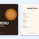 Preview template Canva menu kafe minimalis
